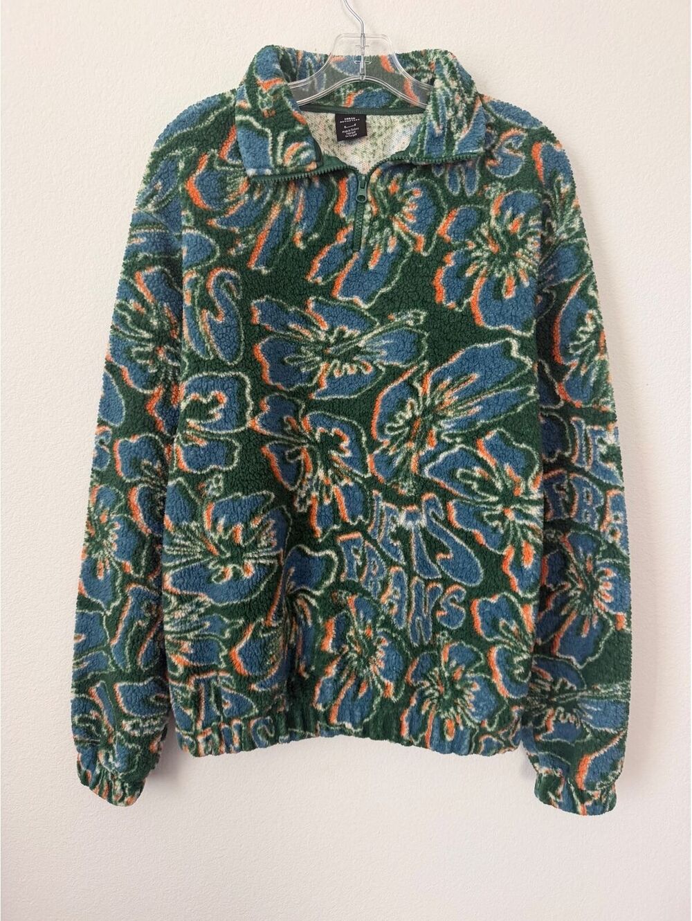 Urban Outfitters Long Sleeve 1/4 Zip Fleece Cozy Teddy Texture Sweater Size S
